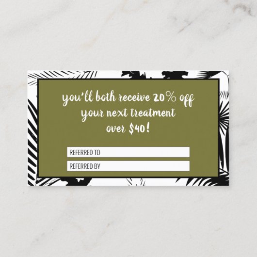 Minimale verwijzingskaart voor korting | Verwijs e Aanbevelingskaartje (Achterkant)