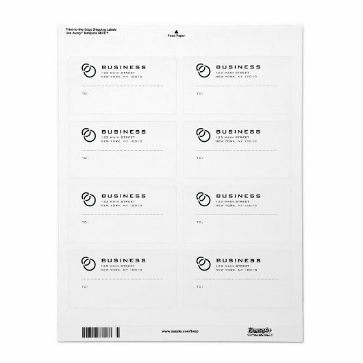 Minimale verzending van oudere moderne Logo Etiket (Full Sheet)