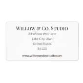 Minimale verzending voor kleine bedrijven etiket (Voorkant)