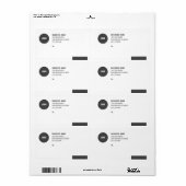 Minimale verzendlabels voor zakelijke Logo Etiket (Full Sheet)