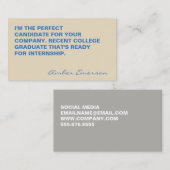 Minimale Vet Grote Citaat Visitekaartje (Voorkant / Achterkant)