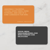 Minimale Vet Grote Citaat Visitekaartje (Voorkant / Achterkant)