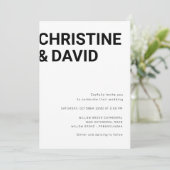 Minimale vetgedrukte letters, eenvoudige witte uit kaart (Staand voorkant)