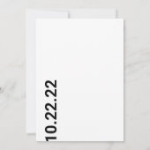 Minimale vetgedrukte letters, eenvoudige witte uit kaart (Achterkant)