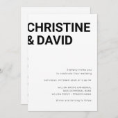 Minimale vetgedrukte letters, eenvoudige witte uit kaart (Voorkant / Achterkant)