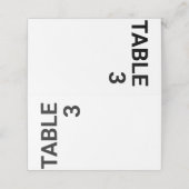 Minimale vetgedrukte letters Wedding white place c Plaatskaartje (Buitenkant ongevouwen)