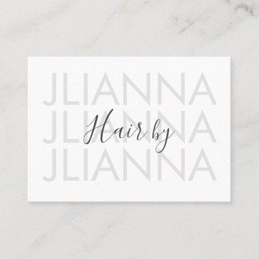 Minimale vette tekentemachine Salon Nails Eyelashe Visitekaartje (Voorkant)