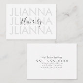 Minimale vette tekentemachine Salon Nails Eyelashe Visitekaartje (Voorkant / Achterkant)