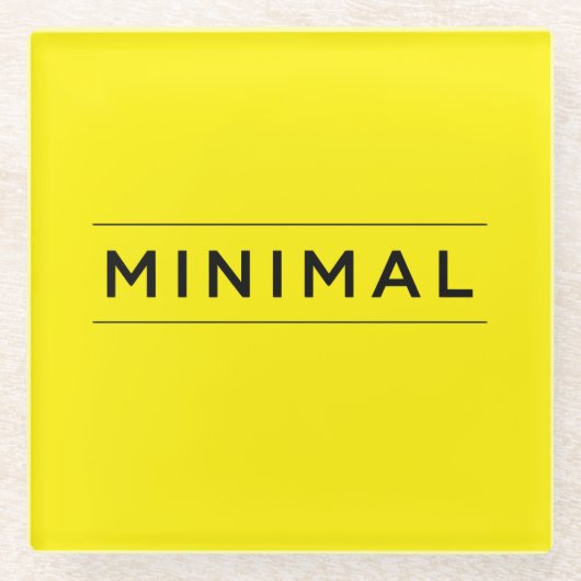 Minimale Vibes Glazen Onderzetter (Voorkant)