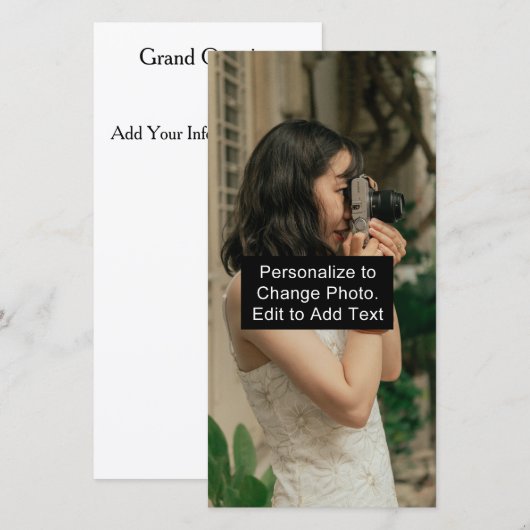 Minimale viering evenement bedank foto tekst kaart (Voorkant / Achterkant)