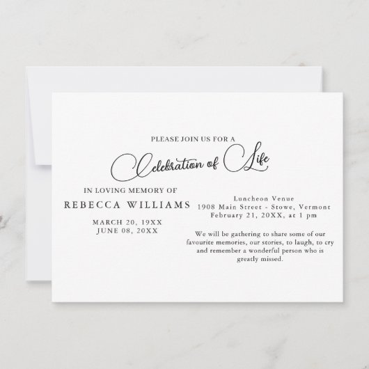 Minimale viering van de begroting voor levensuitno kaart (Voorkant)