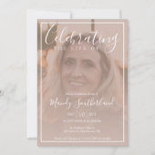 Minimale viering van de Elegant Script Photo van L Kaart (Voorkant)