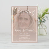 Minimale viering van de Elegant Script Photo van L Kaart (Staand voorkant)