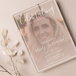 Minimale viering van de Elegant Script Photo van L Kaart