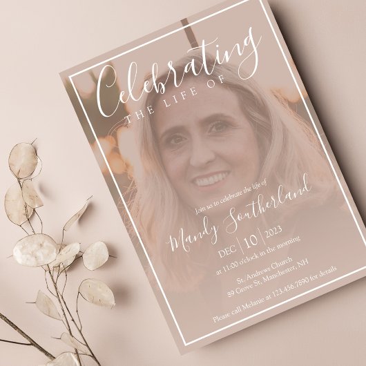 Minimale viering van de Elegant Script Photo van L Kaart