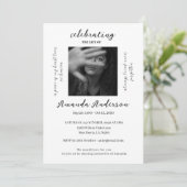 Minimale viering van het leven begrafenis foto kaart (Staand voorkant)