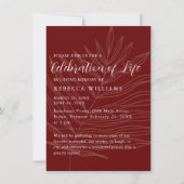 Minimale viering van het leven in Bourgogne Kaart (Voorkant)