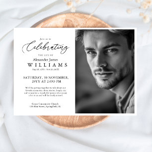 Minimale viering van levensfoto-herdenkingsdienst kaart