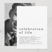 Minimale viering van Life Luncheon Foto Kaart (Voorkant / Achterkant)