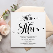 Minimale vierkant Bridal Shower-uitnodiging Kaart