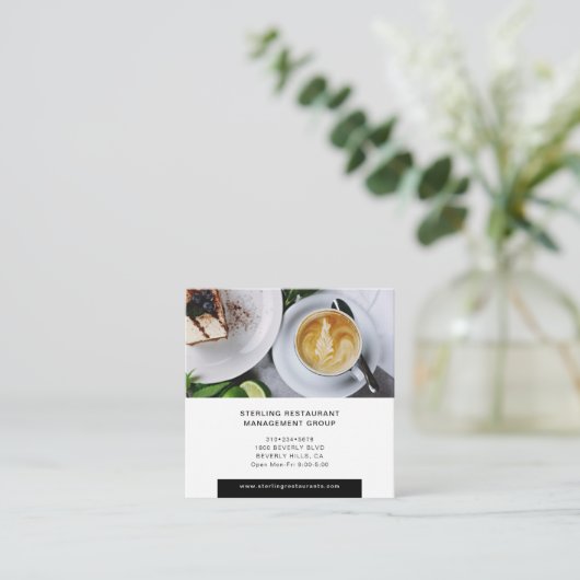 Minimale vierkant Professional Vierkante Visitekaartje (Staand voorkant)