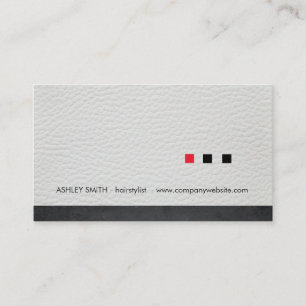 Minimale vierkant witte leder zwarte trim visitekaartje