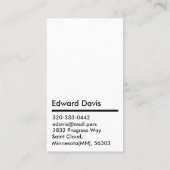 Minimale vierkante ballon visitekaartje (Achterkant)