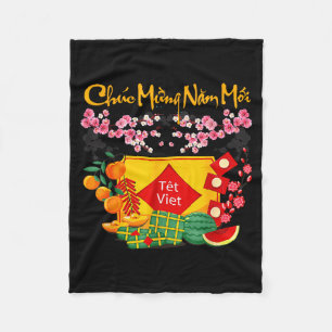Minimale Vietnamese Tet Nieuwjaar Fleece Deken