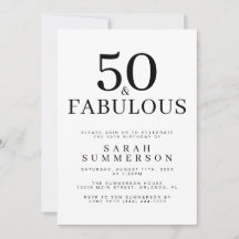 Minimale Vijftig en Fantastisch 50ste Verjaardagsf
