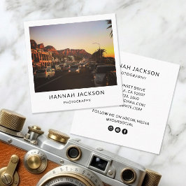 Minimale Vintage Fotograaf Social Media  Vierkante Visitekaartje