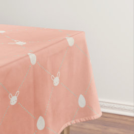 Minimale Vintage Konijneneieren Pastel Perzik Pase Tafelkleed