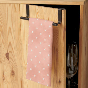 Minimale Vintage Konijneneieren Pastel Perzik Pase Theedoek