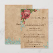 Minimale Vintage Papierambacht Envelopkaart Informatiekaartje (Voorkant / Achterkant)