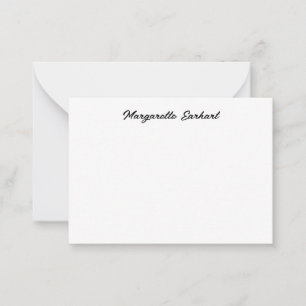 Minimale Vintage Retro Script Notitiekaartje