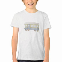 Minimale vintage treinwagonaillustratie