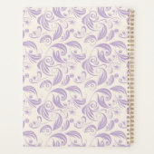 Minimale violette botanische wervelingen bladeren  planner (Achterkant)
