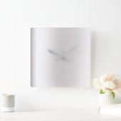 Minimale Vip Gray Silver Grafiet Metallic Vierkante Klok (Huis)