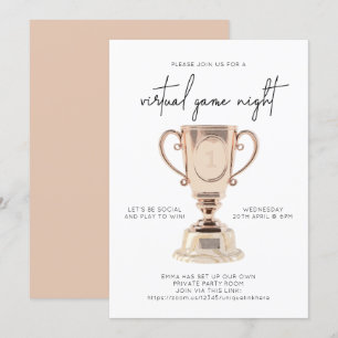 Minimale Virtual Game Night Peach Trophy Kaart