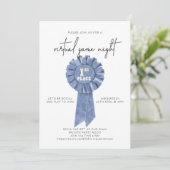 Minimale virtuele game nachtblauw lint kaart (Staand voorkant)