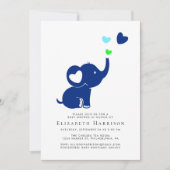 Minimale virtuele optie met ellephant Blue Baby sh Kaart (Voorkant)