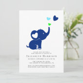 Minimale virtuele optie met ellephant Blue Baby sh Kaart (Staand voorkant)