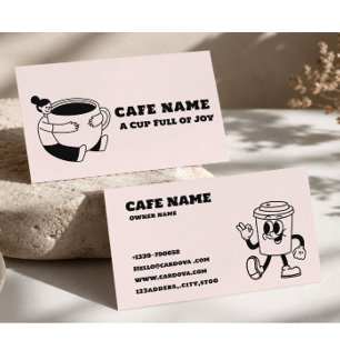 Minimale visitekaart voor coffeeshop Moderne caf Visitekaartje