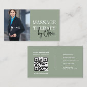 Minimale Visitekaart voor Massagetherapeut Visitekaartje (Voorkant / Achterkant)