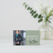 Minimale Visitekaart voor Massagetherapeut Visitekaartje (Staand voorkant)