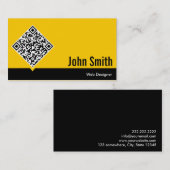 Minimale Visitekaartje voor het ontwerp van QR-cod (Voorkant / Achterkant)