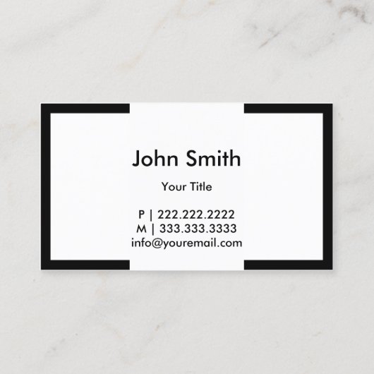 Minimale Visitekaartje voor mixoloog aan de Zwarte (Achterkant)