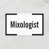 Minimale Visitekaartje voor mixoloog aan de Zwarte (Voorkant)