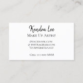 Minimale Visitekaartje voor moderne pasta-Waterver (Achterkant)