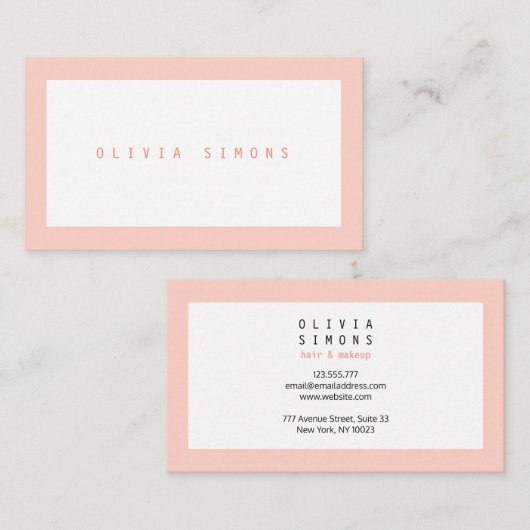 Minimale Visitekaartjes (Voorkant / Achterkant)