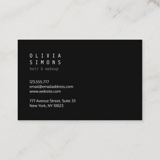 Minimale Visitekaartjes (Achterkant)